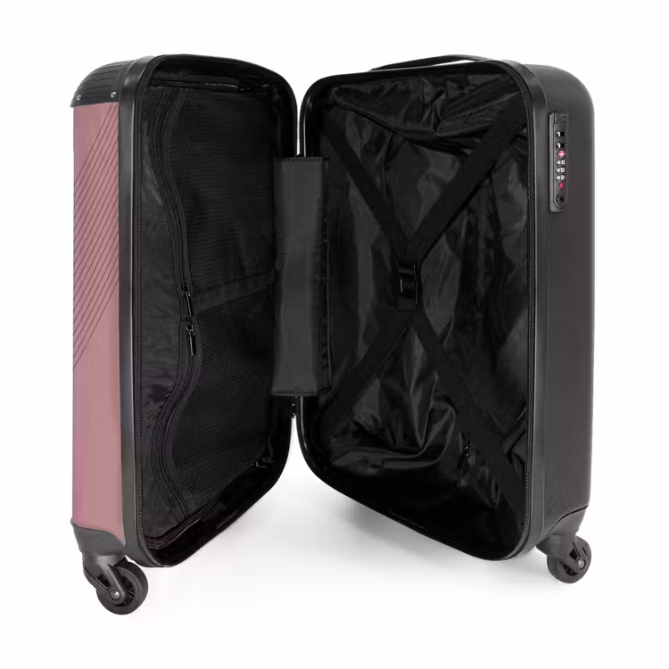 Valise - Minimal - Lignes entrecroisées sur bois de rose — 4