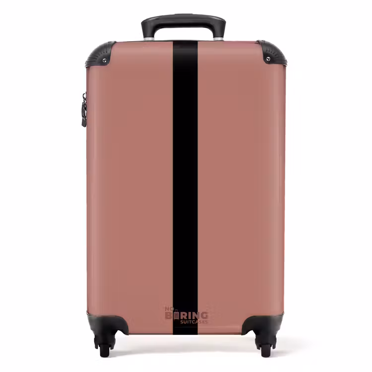 Valise - Minimal - Bois de rose avec une rayure noire — 1