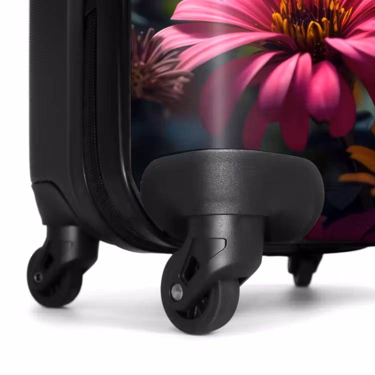 Valise - Papillon sur des fleurs colorées — 6