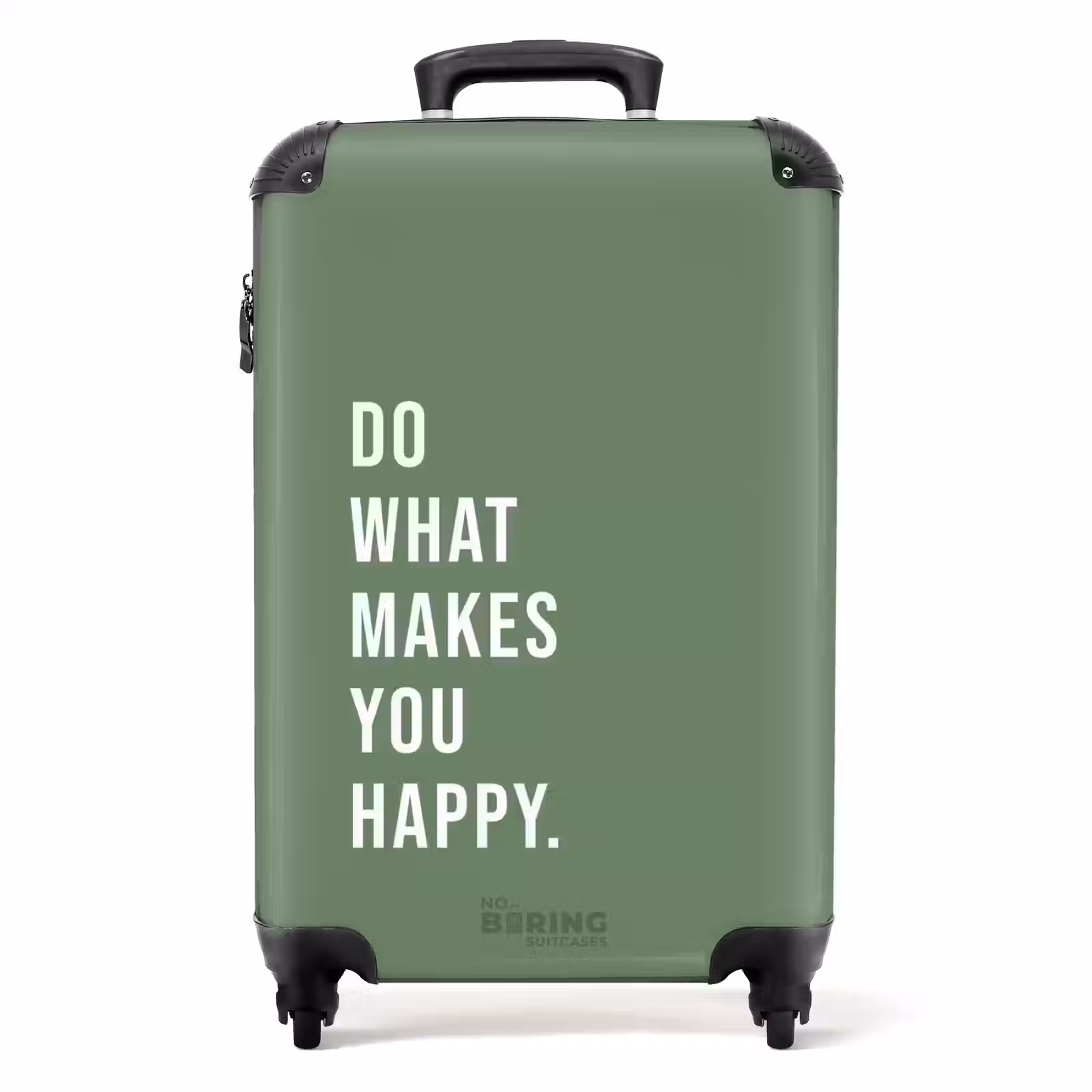 Valise - Citations - Faites ce qui vous rend heureux vert mousse — 1