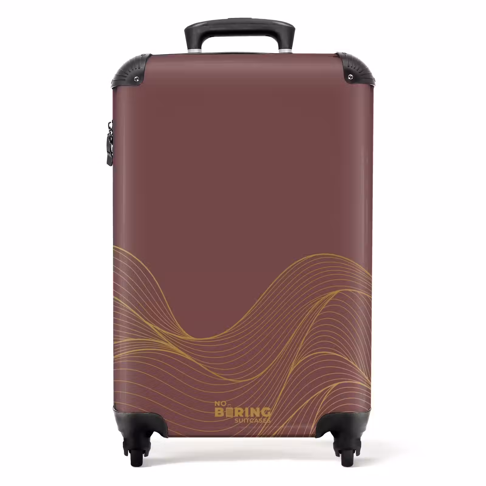 Valise - Minimal - Marron foncé avec des reflets dorés — 1