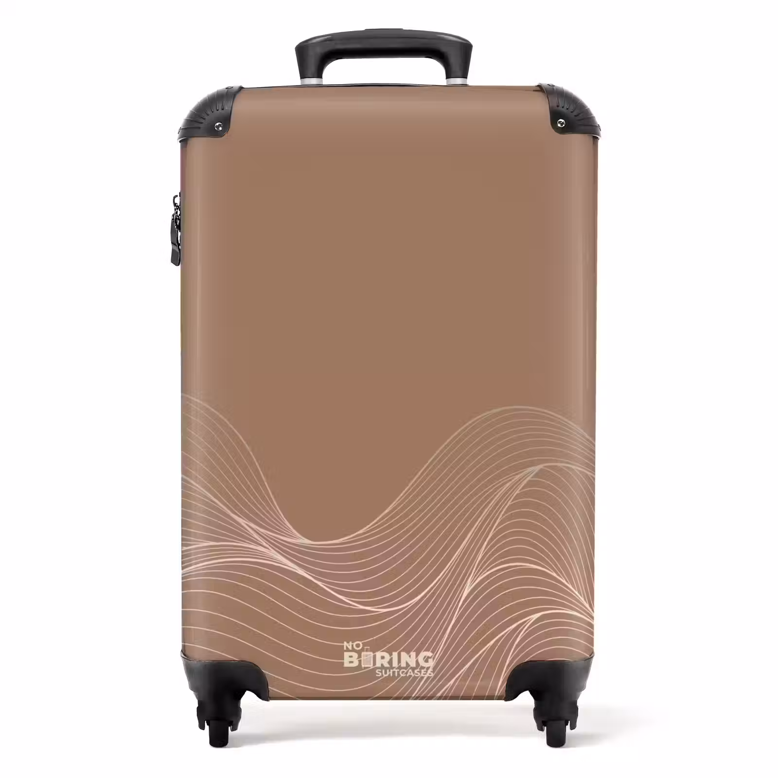 Valise - Minimal - Brun chaud avec des ondulations — 1