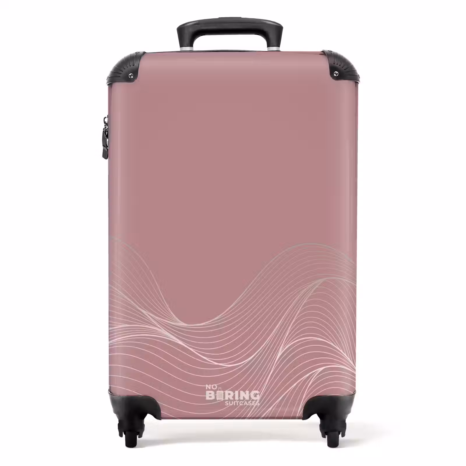 Valise - Minimal - Rose pâle doux avec des vagues — 1