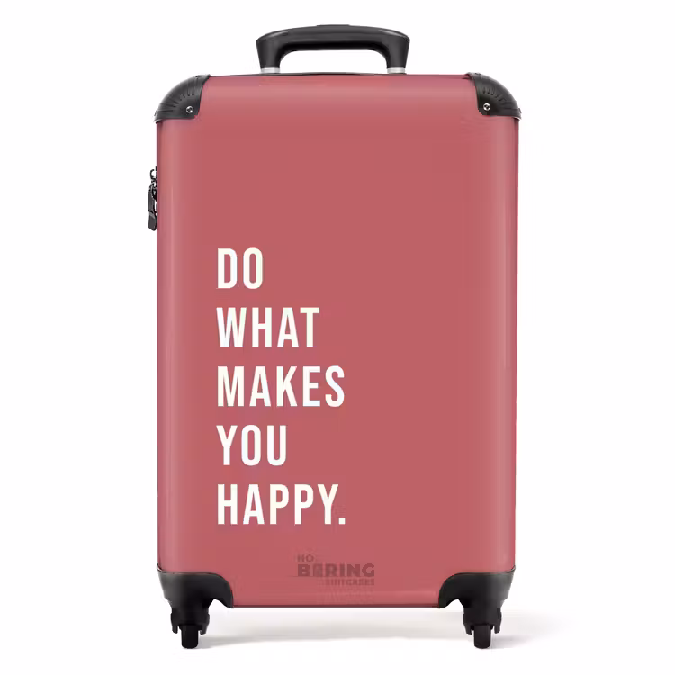 Valise - Citations - Faites ce qui vous rend heureux : rouge baies — 1