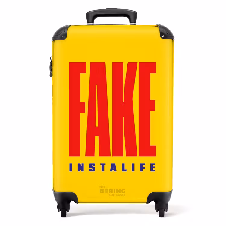 Valise - Citations - Faux instalife jaune d'or — 1
