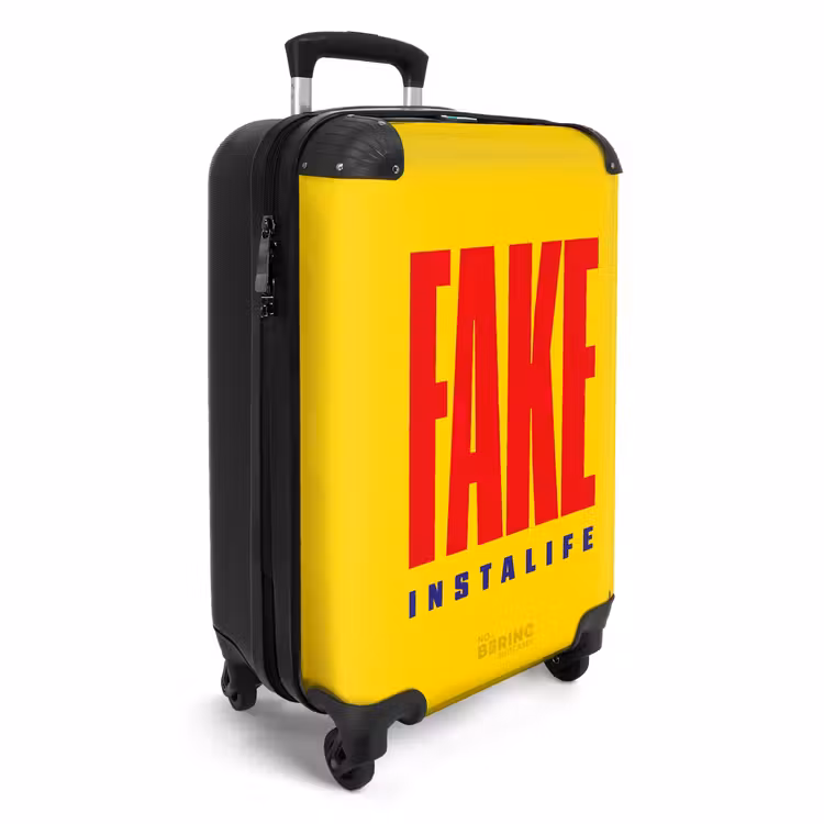 Valise - Citations - Faux instalife jaune d'or — 2