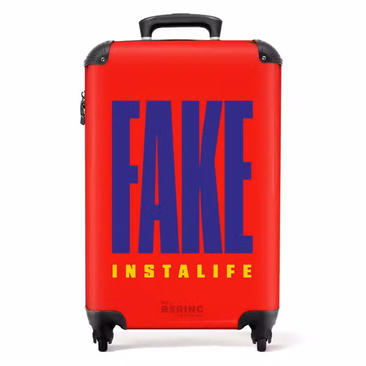 Valise - Citations - Faux instalife rouge vif — 1