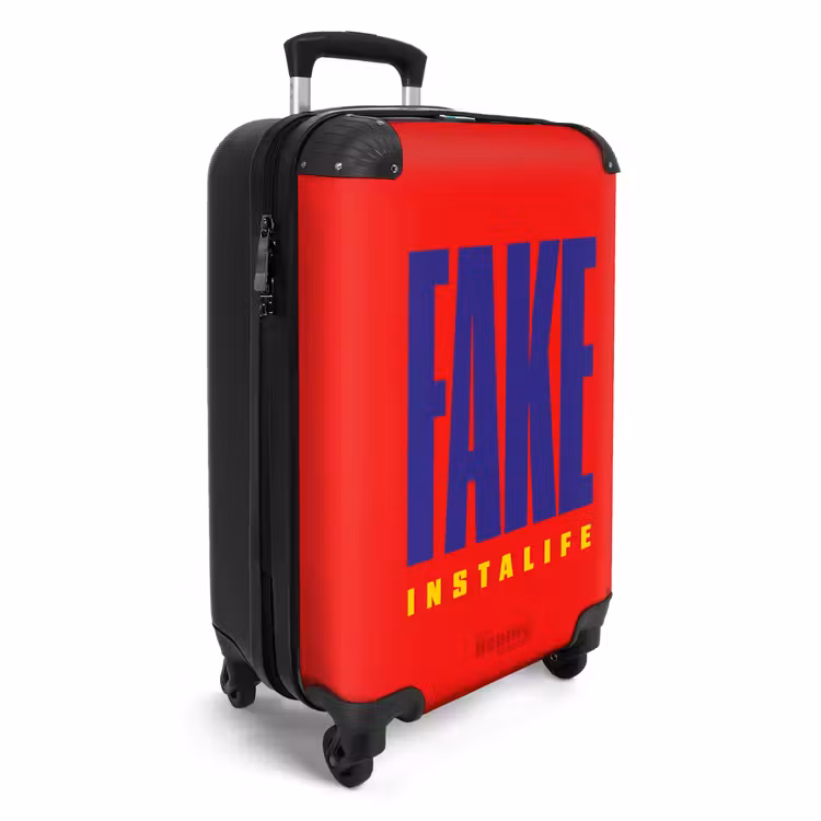 Valise - Citations - Faux instalife rouge vif — 2