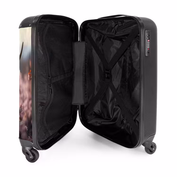 Valise - Highlander écossais avec des fleurs roses — 4
