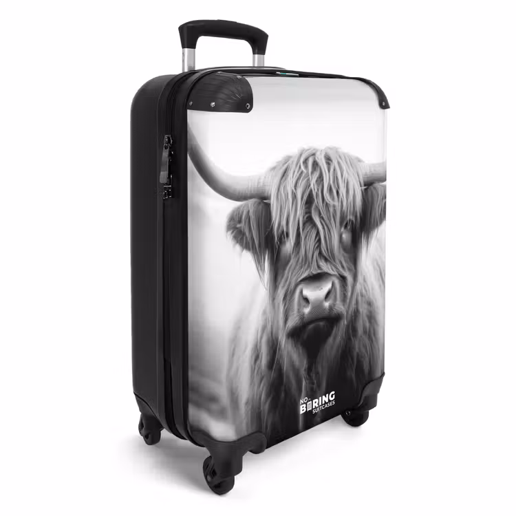 Valise - Highlander écossais en noir et blanc — 2