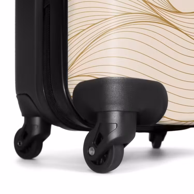 Valise - Minimal - Beige avec des vagues dorées — 6