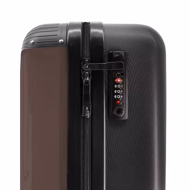 Valise - Minimal - Brun foncé avec une rayure noire — 5