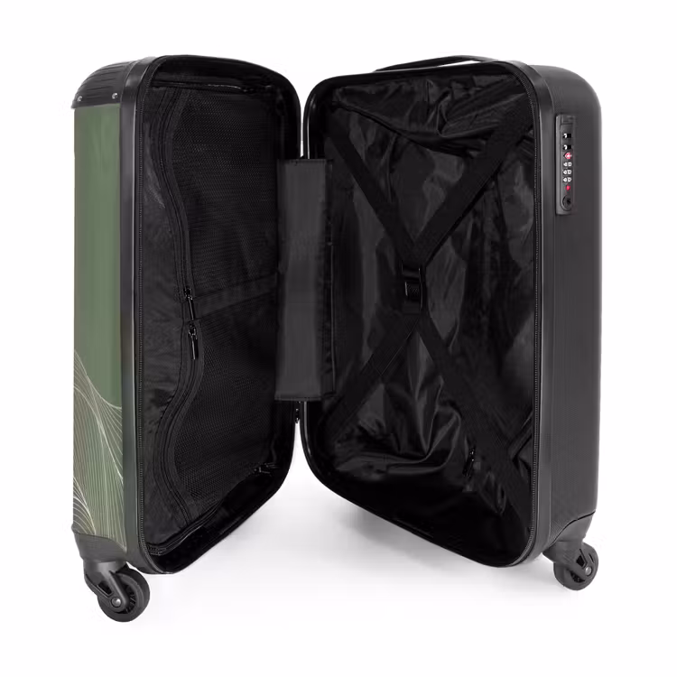 Valise - Minimal - Vert grisâtre avec des vagues — 4