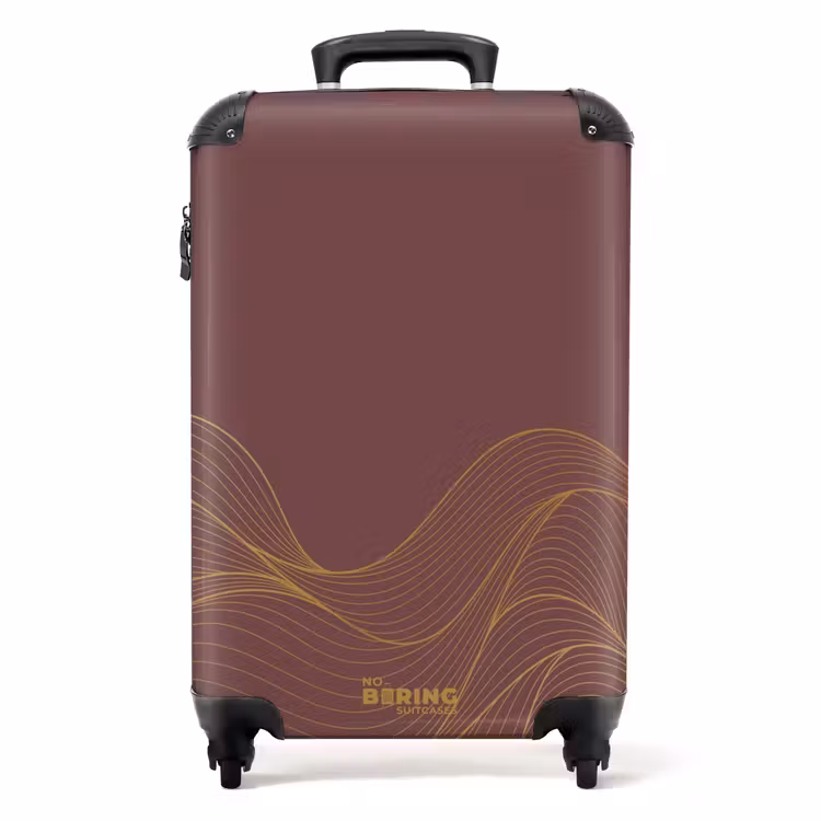 Valise - Minimal - Marron foncé avec des reflets dorés — 1