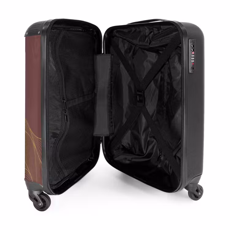 Valise - Minimal - Marron foncé avec des reflets dorés — 4