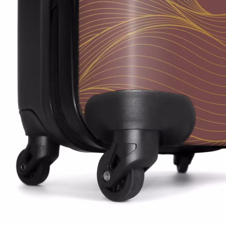 Valise - Minimal - Marron foncé avec des reflets dorés — 6