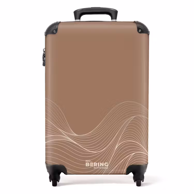 Valise - Minimal - Brun chaud avec des ondulations — 1