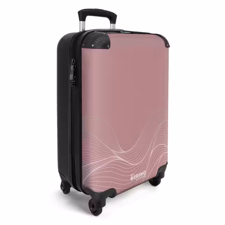 Valise - Minimal - Rose pâle doux avec des vagues — 2