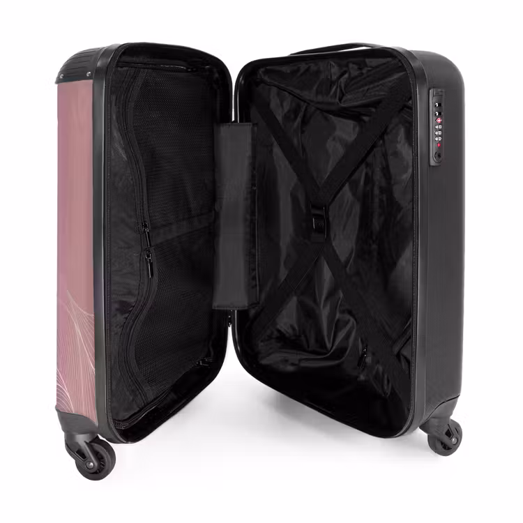 Valise - Minimal - Rose pâle doux avec des vagues — 4