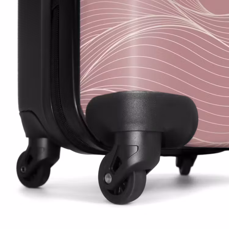 Valise - Minimal - Rose pâle doux avec des vagues — 6
