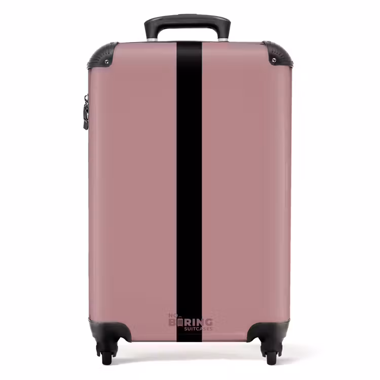 Valise - Minimal - Rose pâle avec une rayure noire — 1