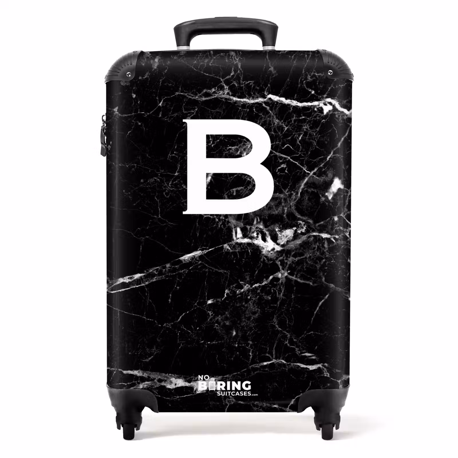 Valise - Marbre - Lettre B - Noir - Impression marbre — 1