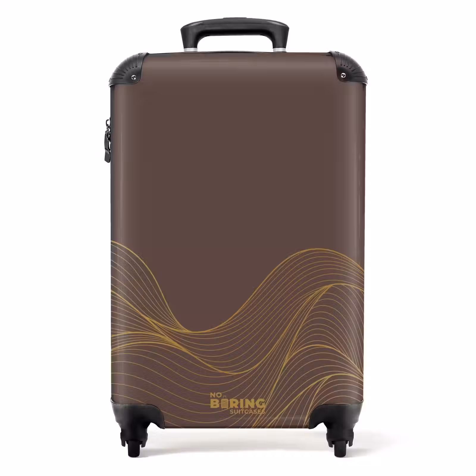 Valise - Minimal - Brun foncé avec des reflets dorés — 1