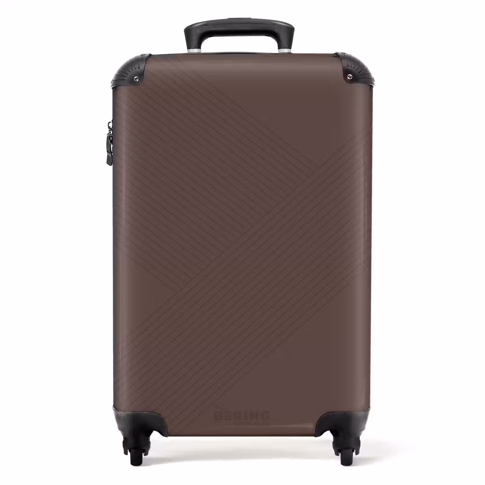 Valise - Minimal - Lignes entrecroisées sur fond chocolat — 1