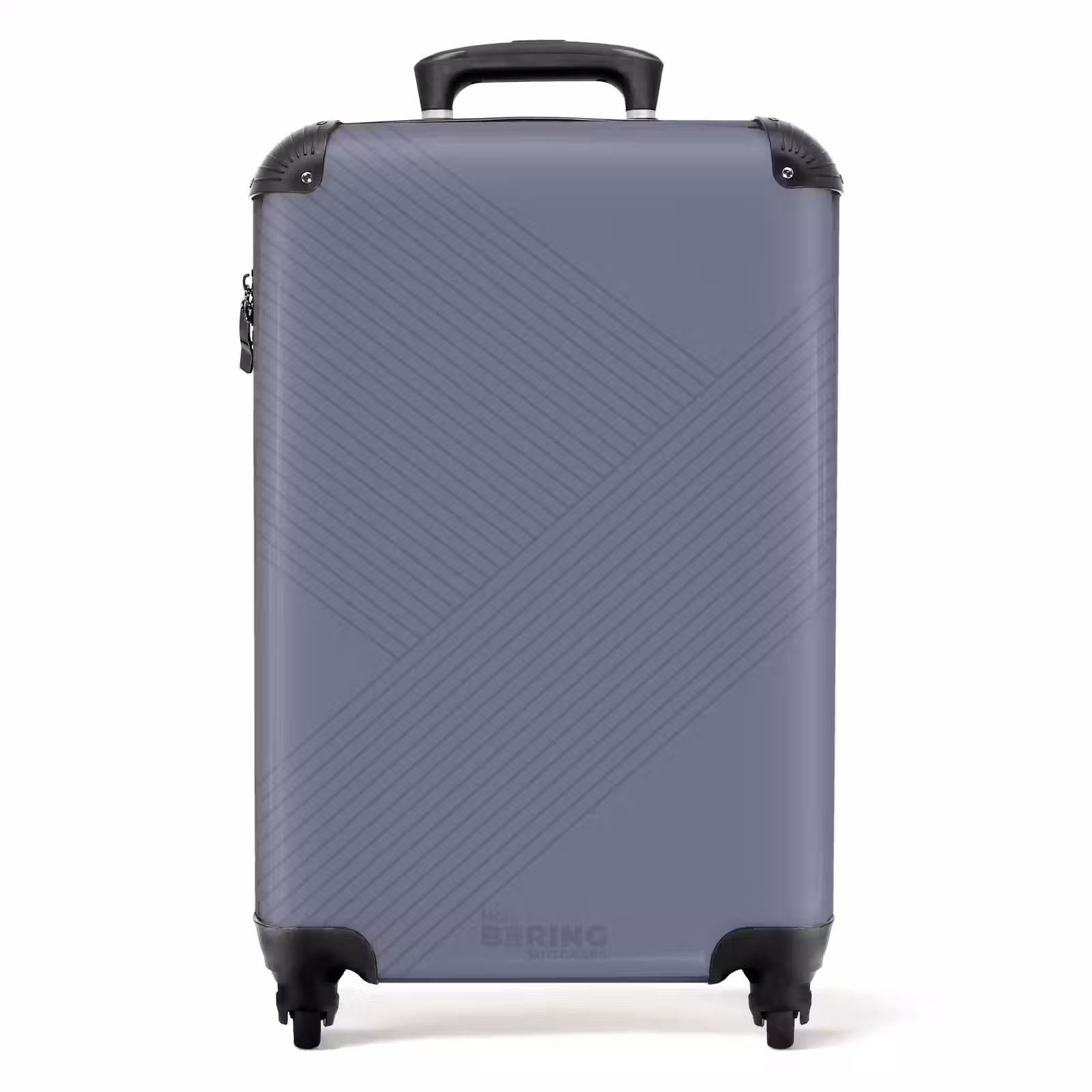 Valise - Minimal - Lignes entrecroisées sur fond gris ardoise — 1