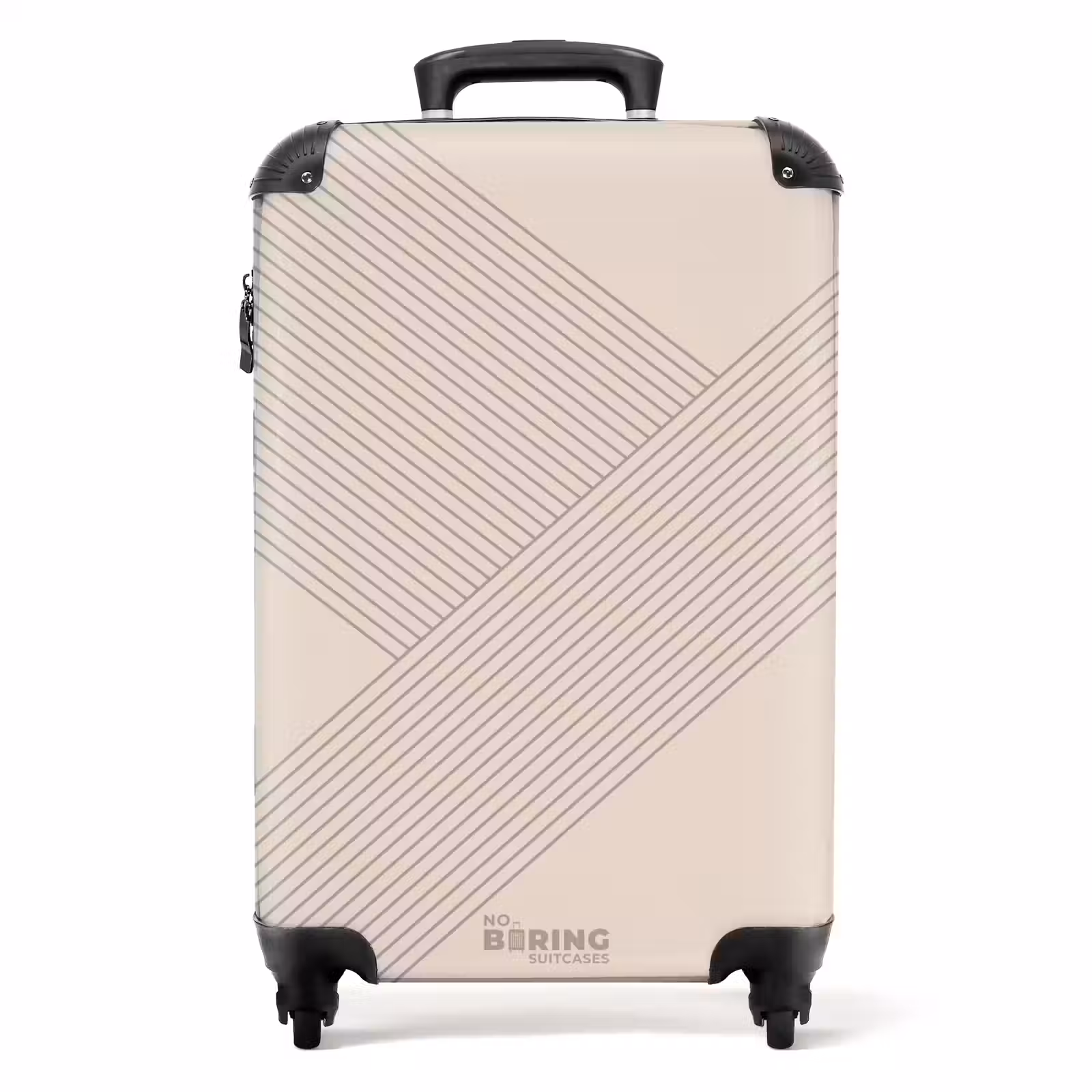 Valise - Minimal - Lignes qui se croisent sur du sable clair — 1