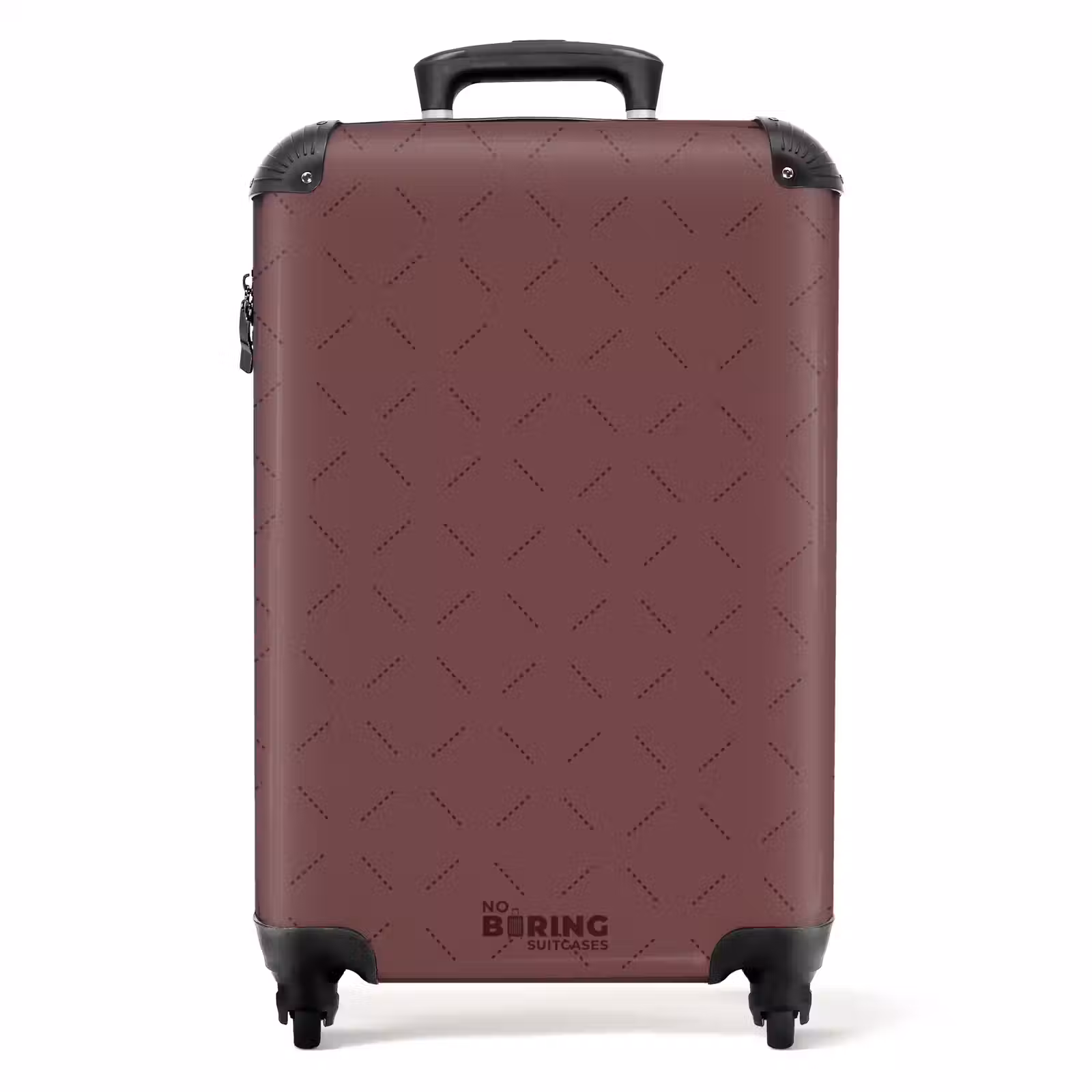 Valise - Minimal - Motifs subtils Marron foncé — 1