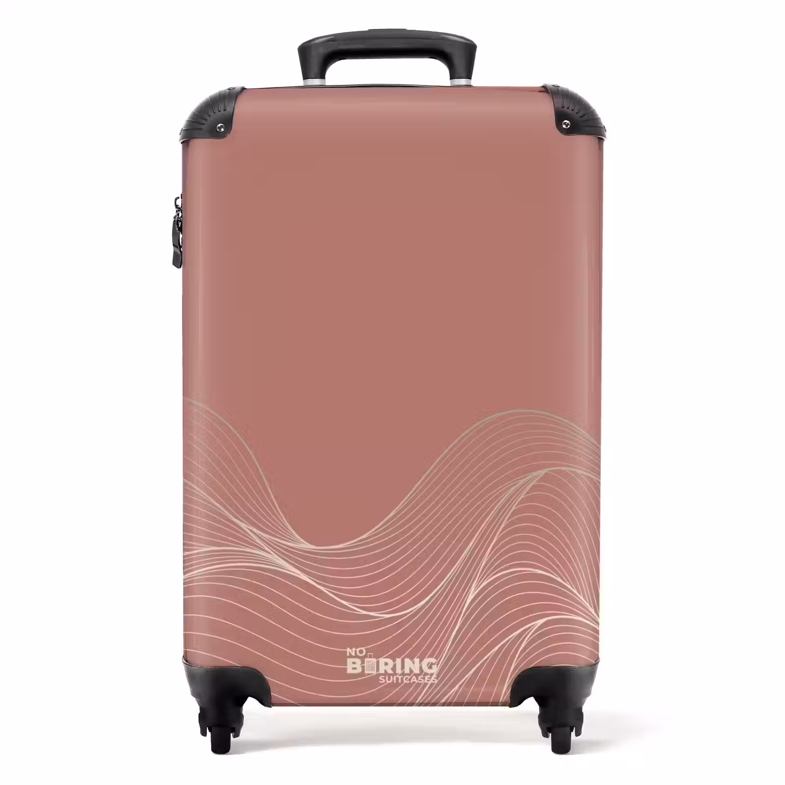 Valise - Minimal - Bois de rose avec vagues — 1