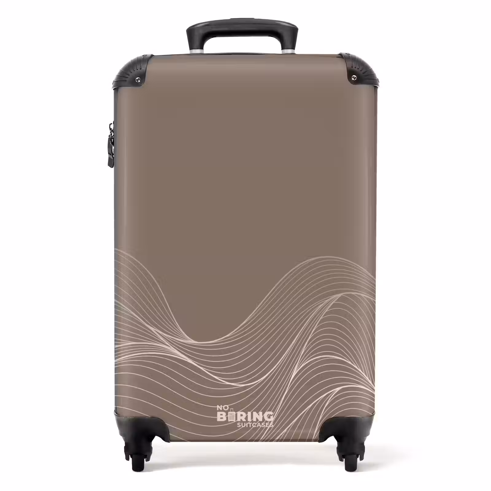 Valise - Minimal - Taupe avec vagues — 1