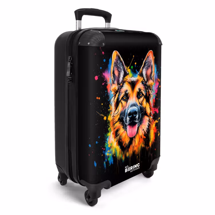 Valise - Berger allemand avec graffiti — 2