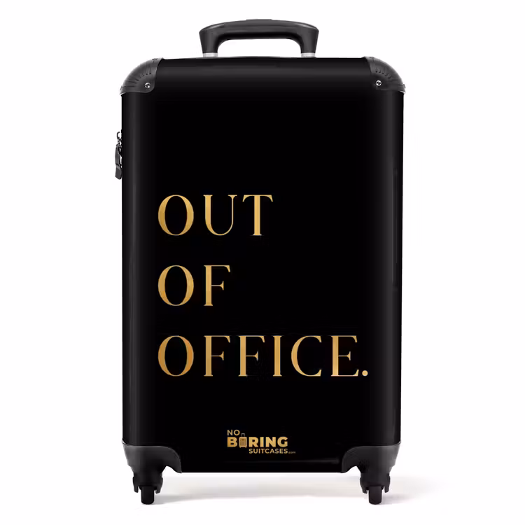 Valise - Citations - Hors bureau - Or - Vacances - Noir — 1