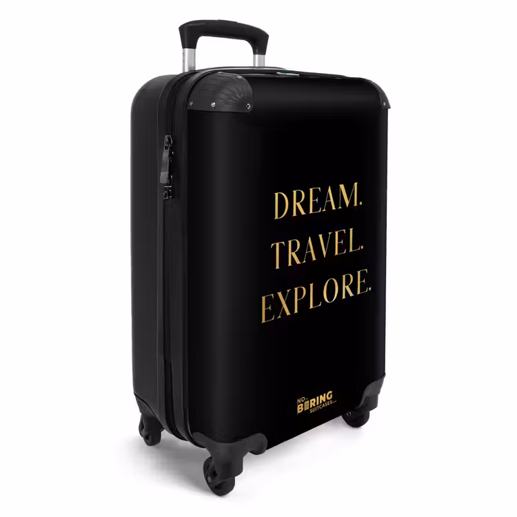 Valise - Citations - Voyage de rêve explorer - Or - Voyage - Noir — 2