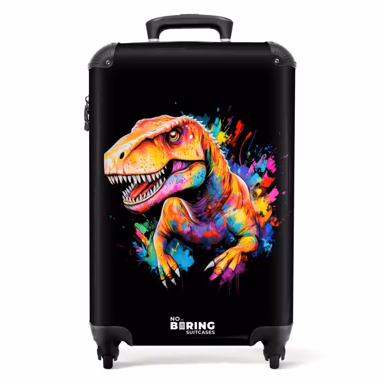 Valise - Dinosaure avec graffitis colorés — 1