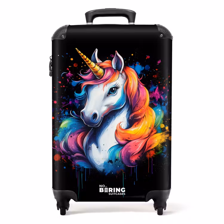 Valise - Licorne avec graffitis colorés — 1