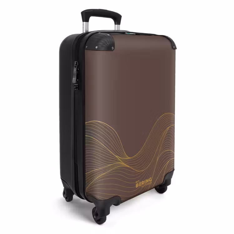 Valise - Minimal - Brun foncé avec des reflets dorés — 2