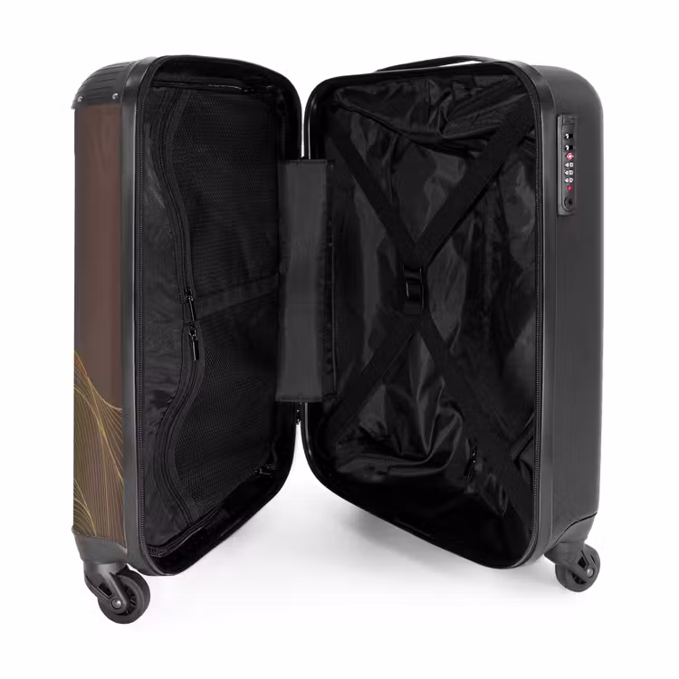 Valise - Minimal - Brun foncé avec des reflets dorés — 4