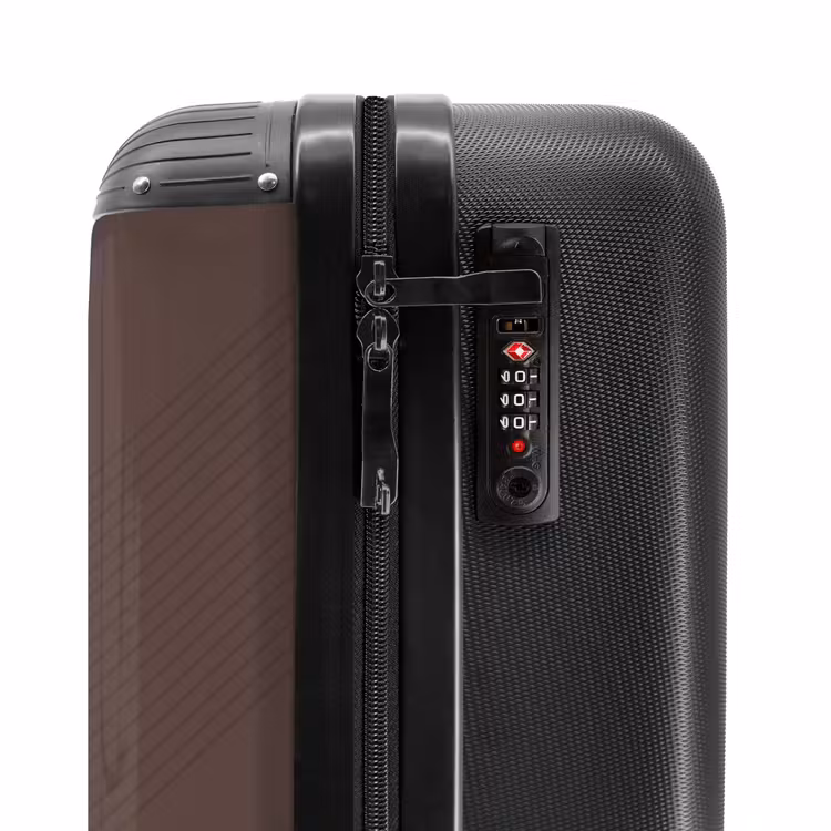 Valise - Minimal - Lignes entrecroisées sur fond chocolat — 5