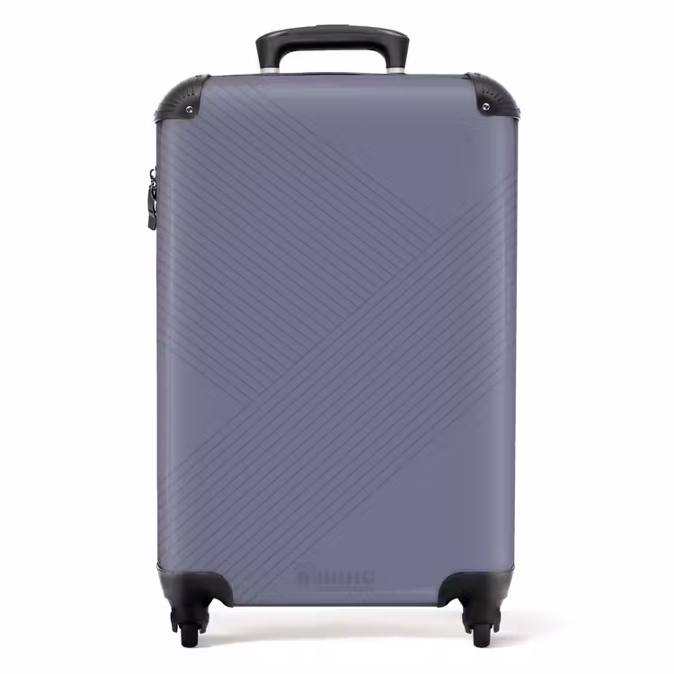 Valise - Minimal - Lignes entrecroisées sur fond gris ardoise — 1