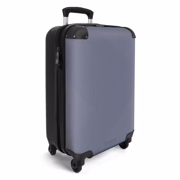 Valise - Minimal - Lignes entrecroisées sur fond gris ardoise — 2