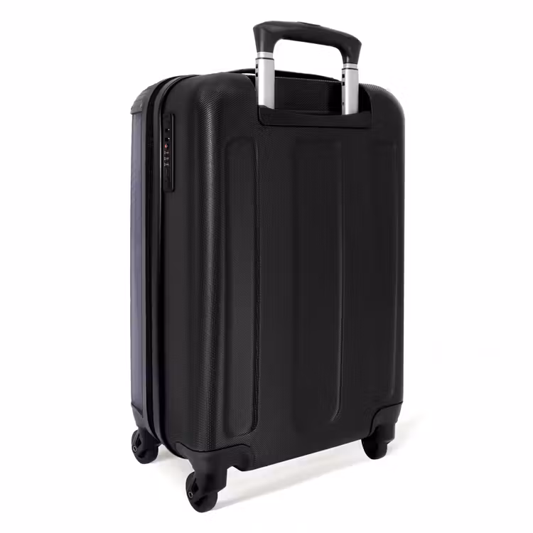 Valise - Minimal - Lignes entrecroisées sur fond gris ardoise — 3