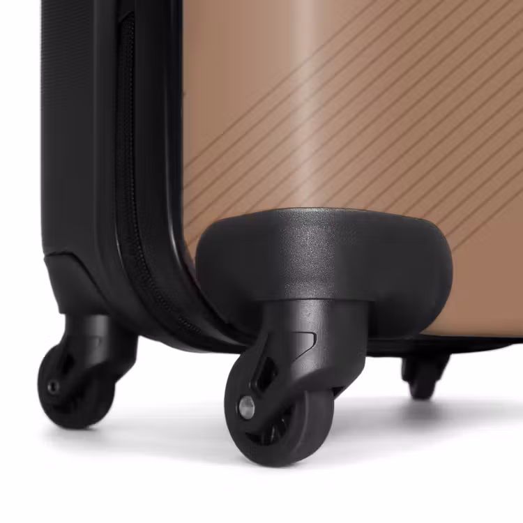 Valise - Minimal - Lignes entrecroisées sur fond brun moka — 6