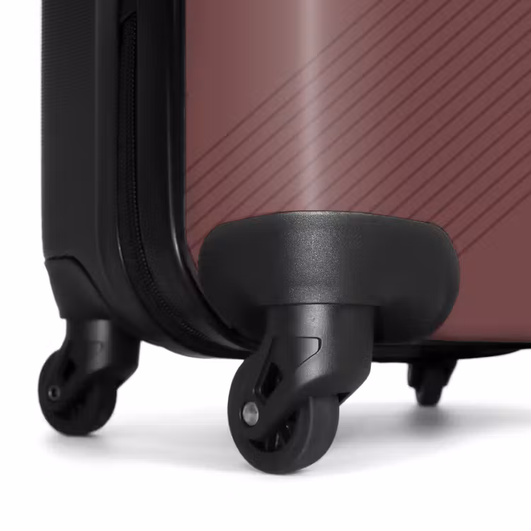 Valise - Minimal - Lignes entrecroisées sur fond rose brun — 6