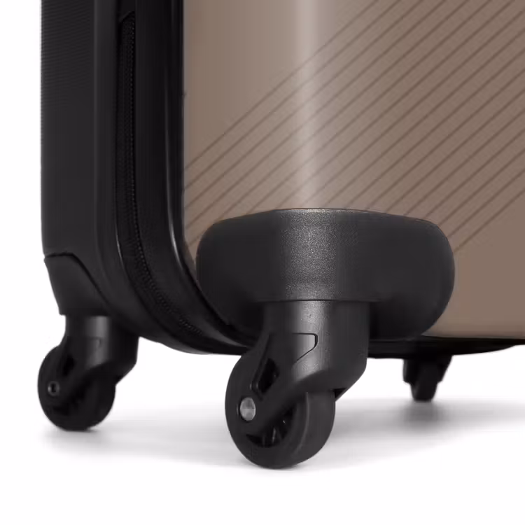 Valise - Minimal - Lignes entrecroisées sur fond taupe — 6