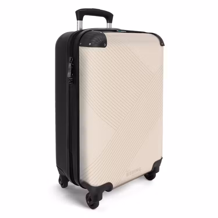 Valise - Minimal - Lignes entrecroisées sur fond beige chaud — 2