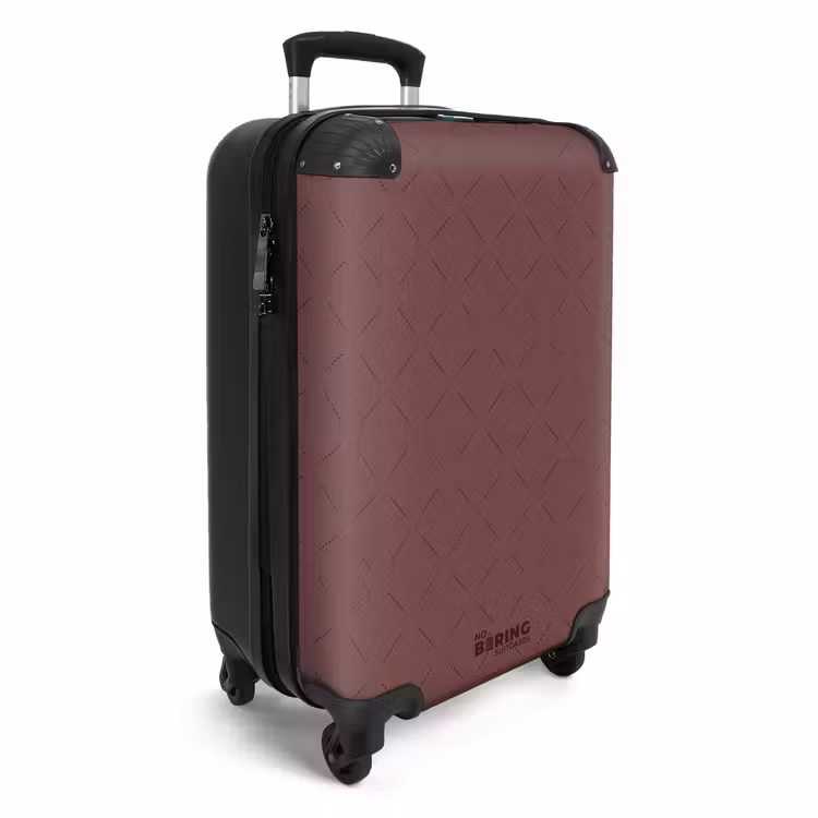 Valise - Minimal - Motifs subtils Marron foncé — 2