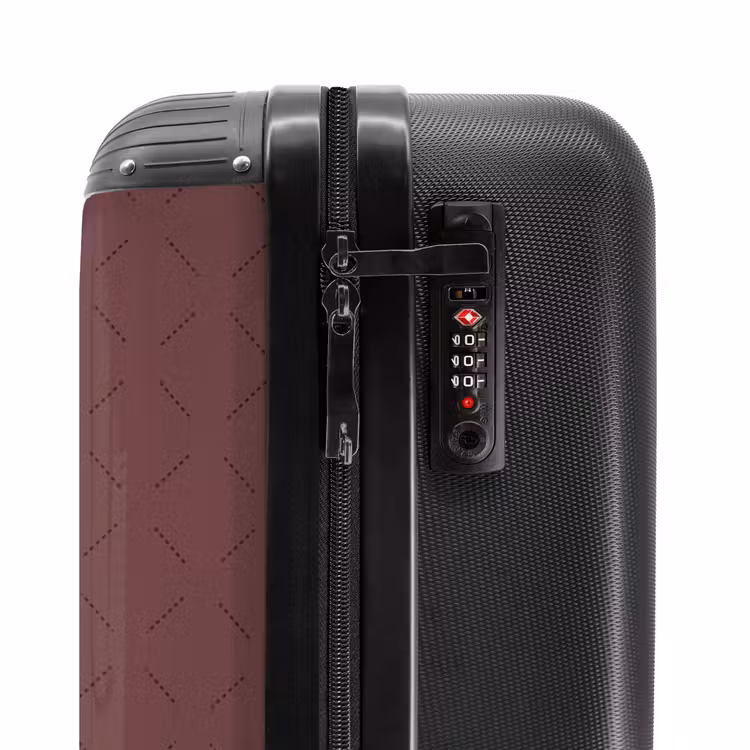 Valise - Minimal - Motifs subtils Marron foncé — 5